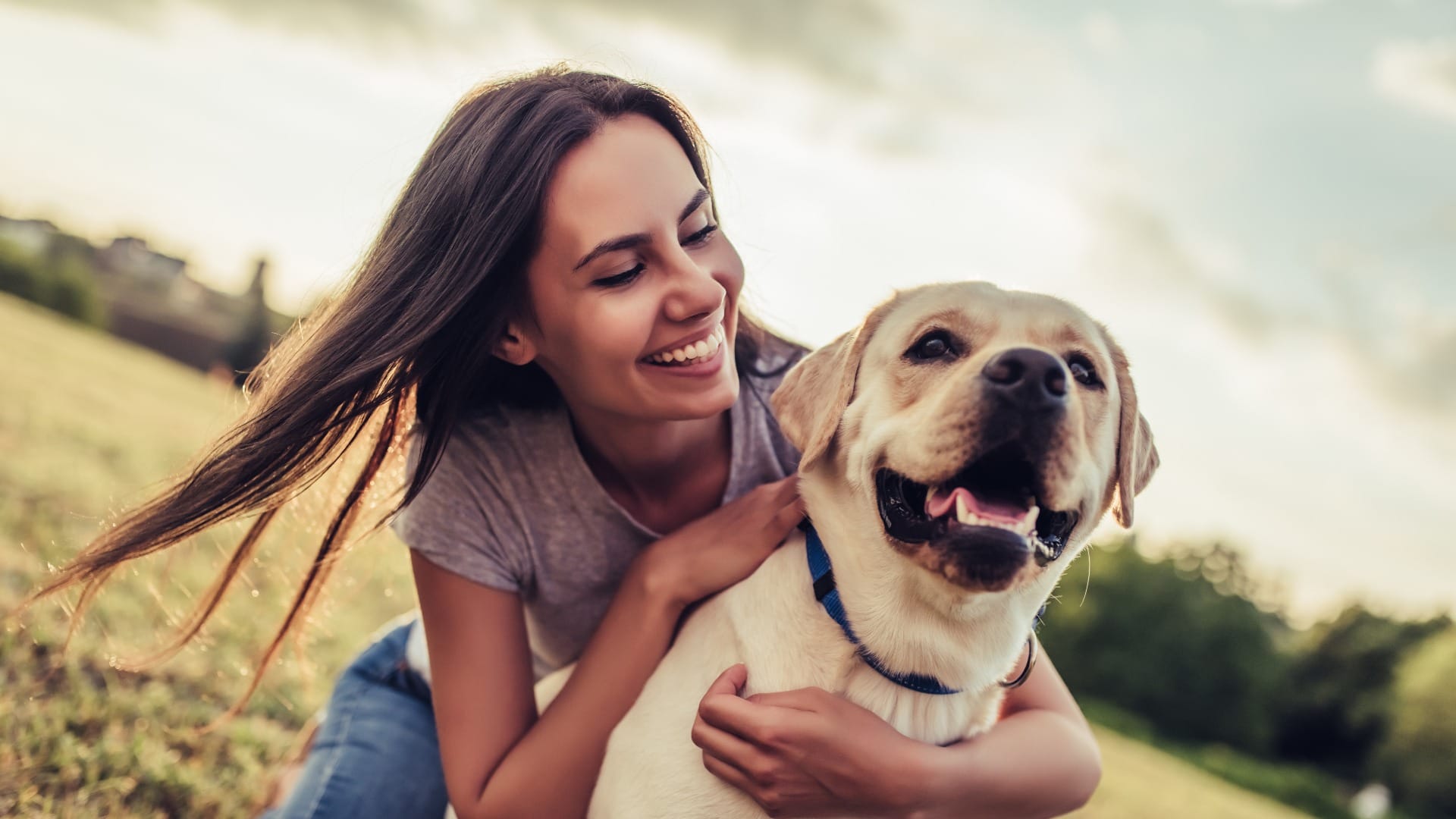 Young woman with dog